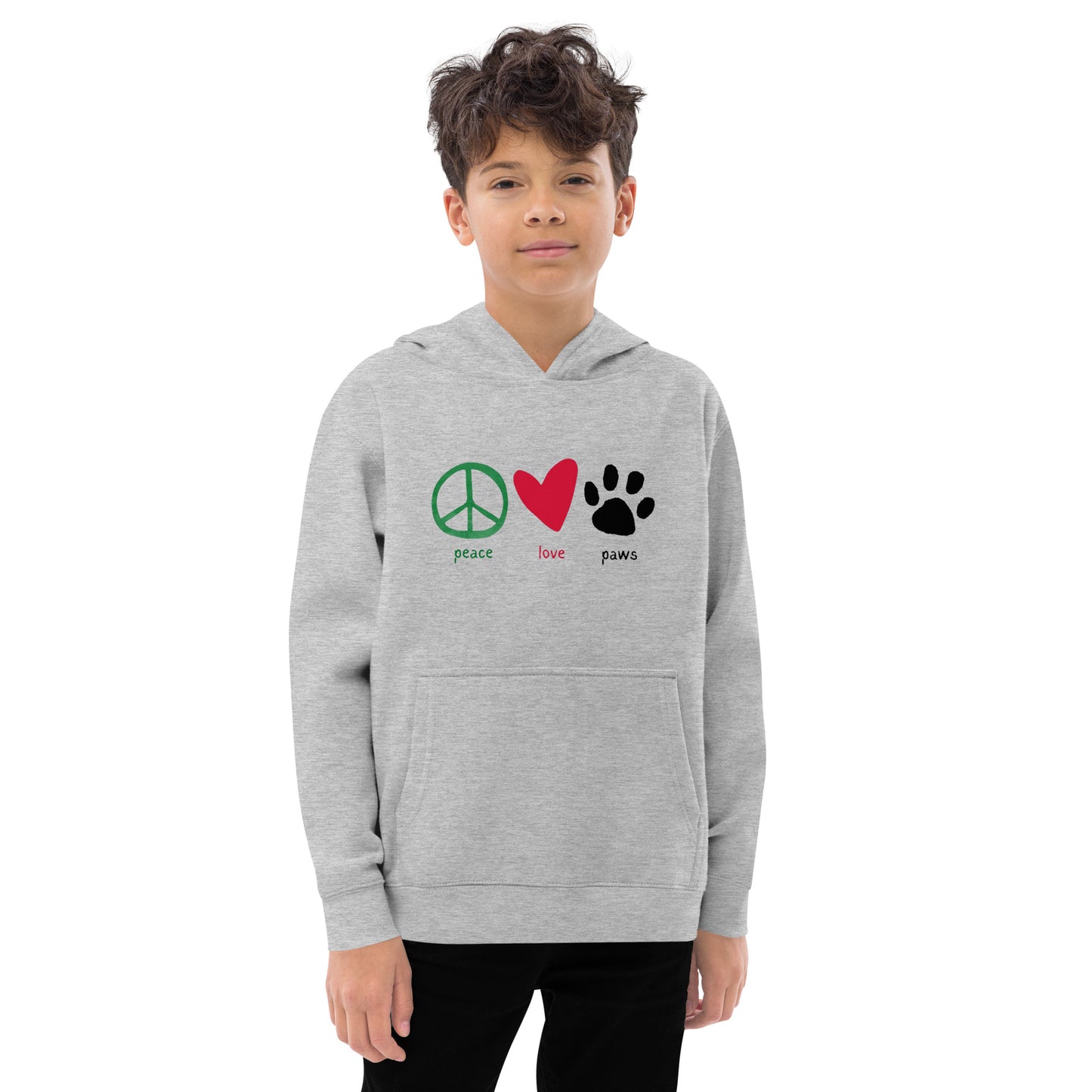 Peace Love Paws Kids Hoodie