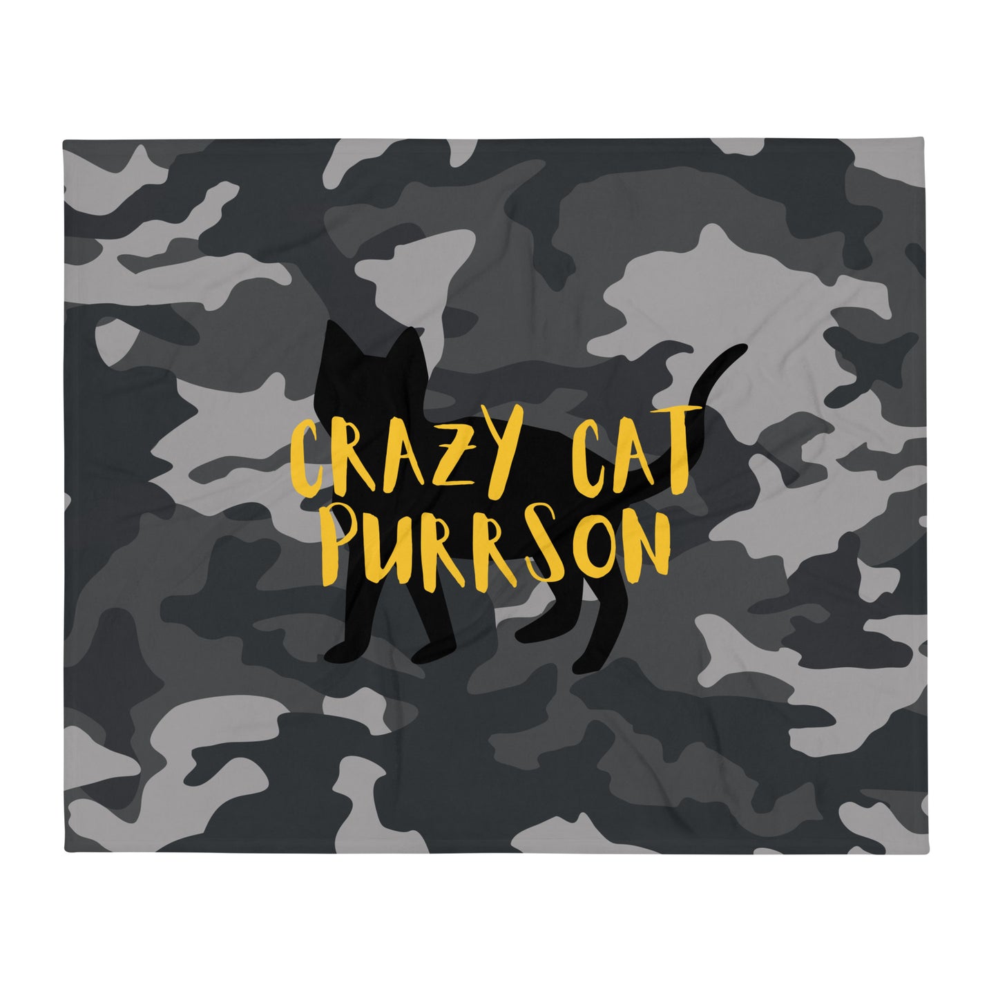 Crazy Cat Purrson Blanket