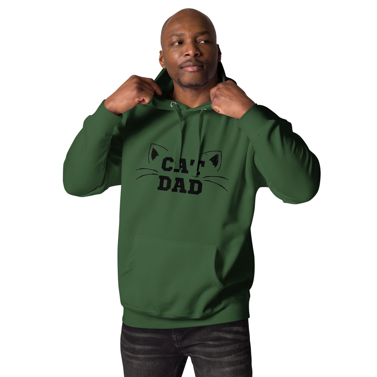 Cat Dad Hoodie - black print