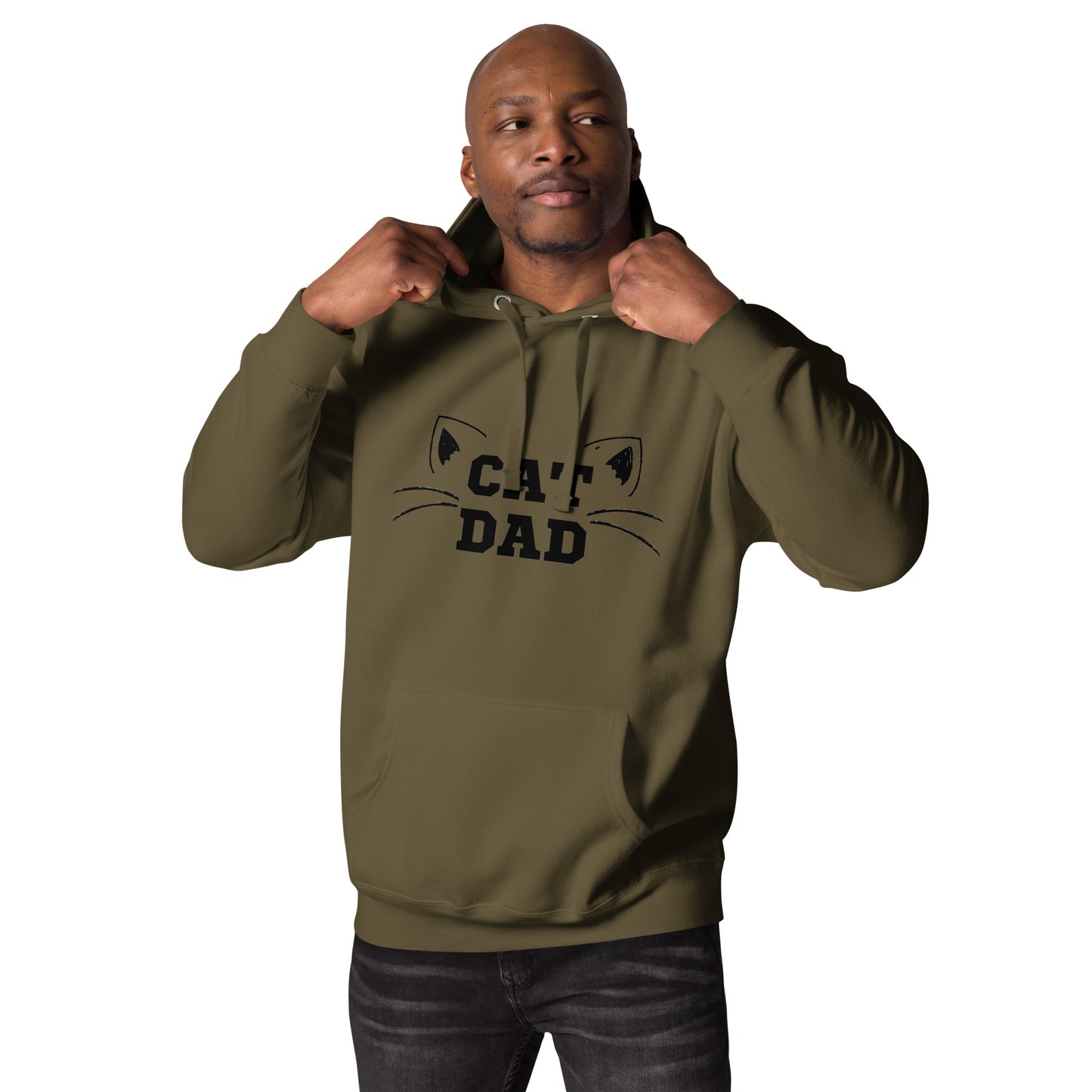 Cat Dad Hoodie - black print