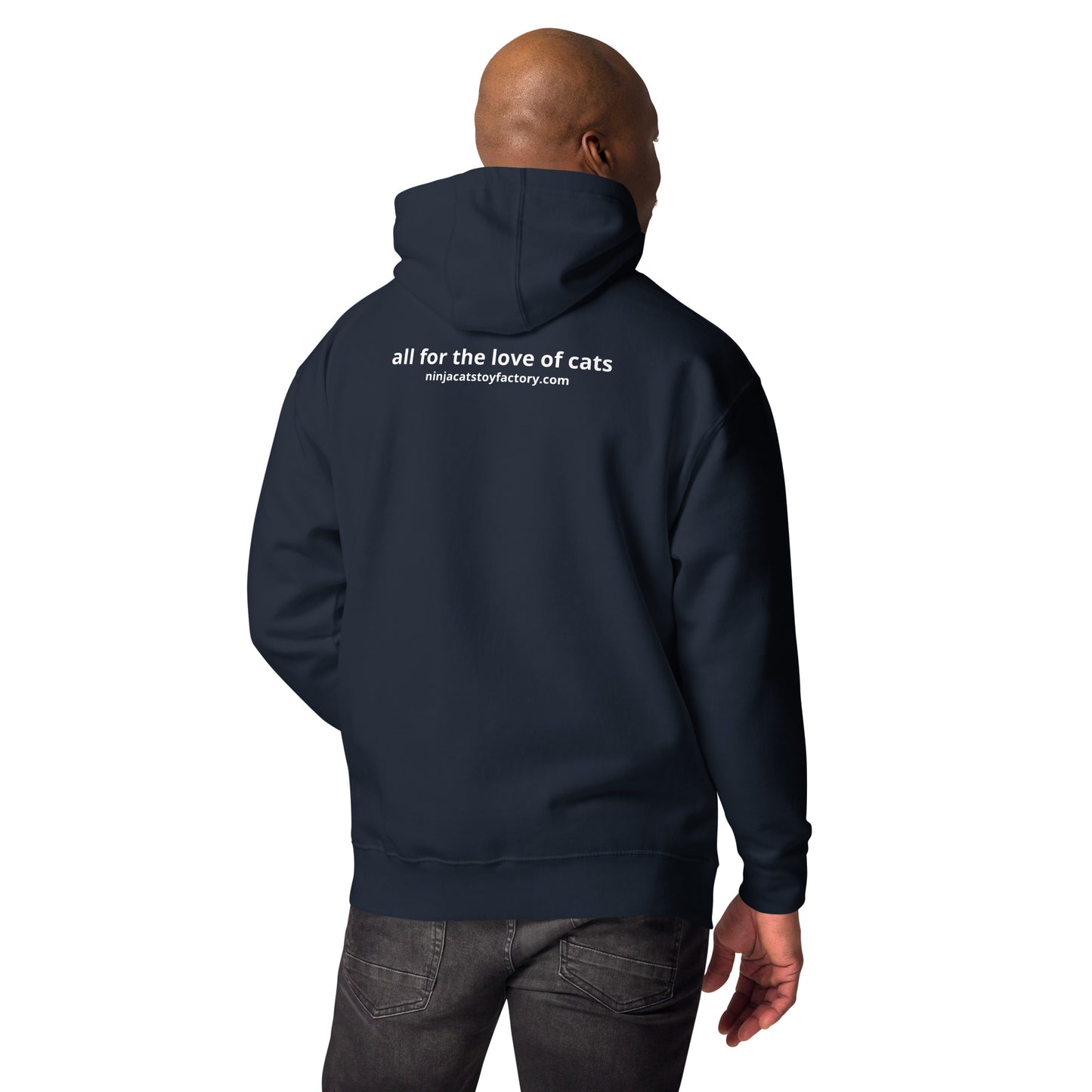 Cat Dad Hoodie - white print
