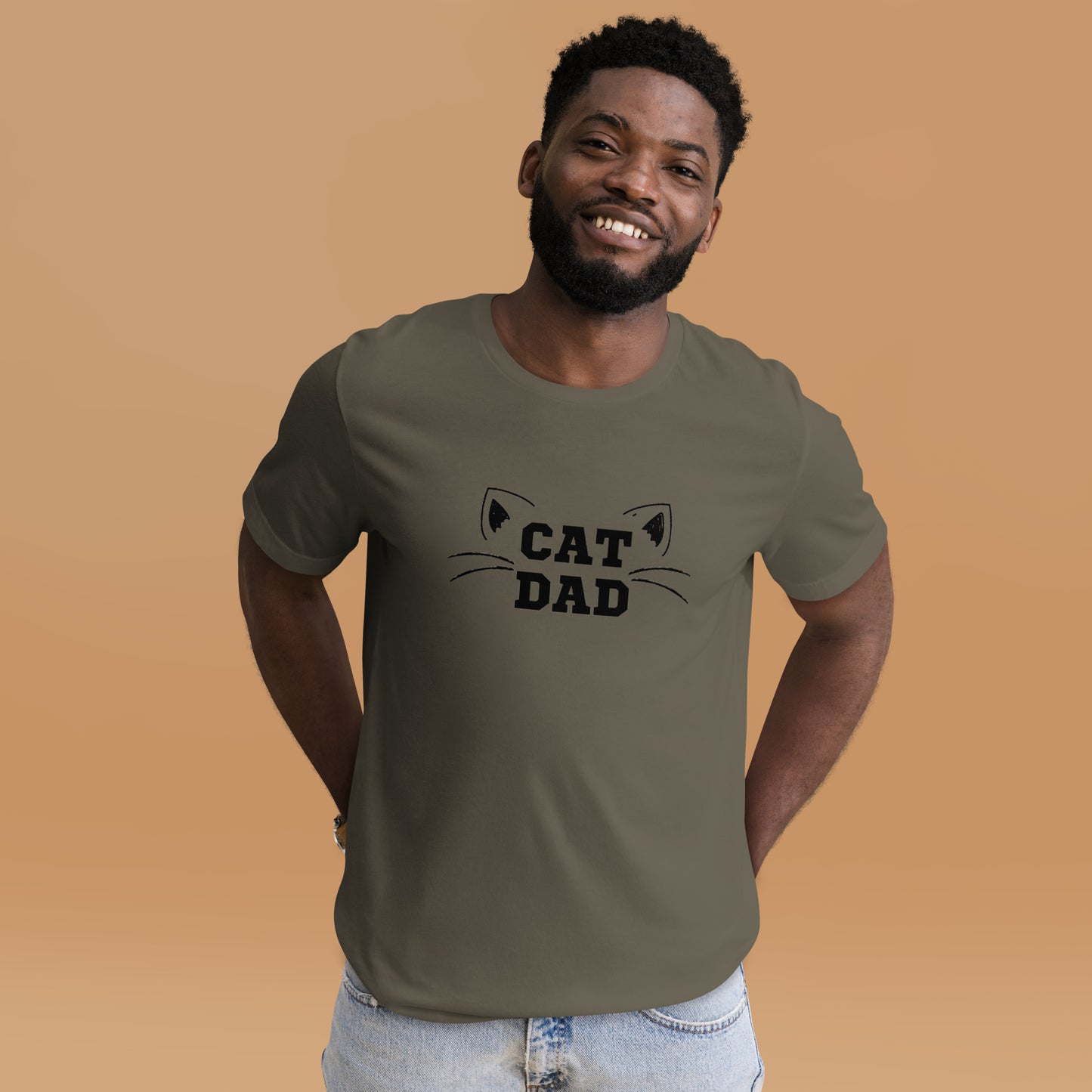 Cat Dad Tee - black print