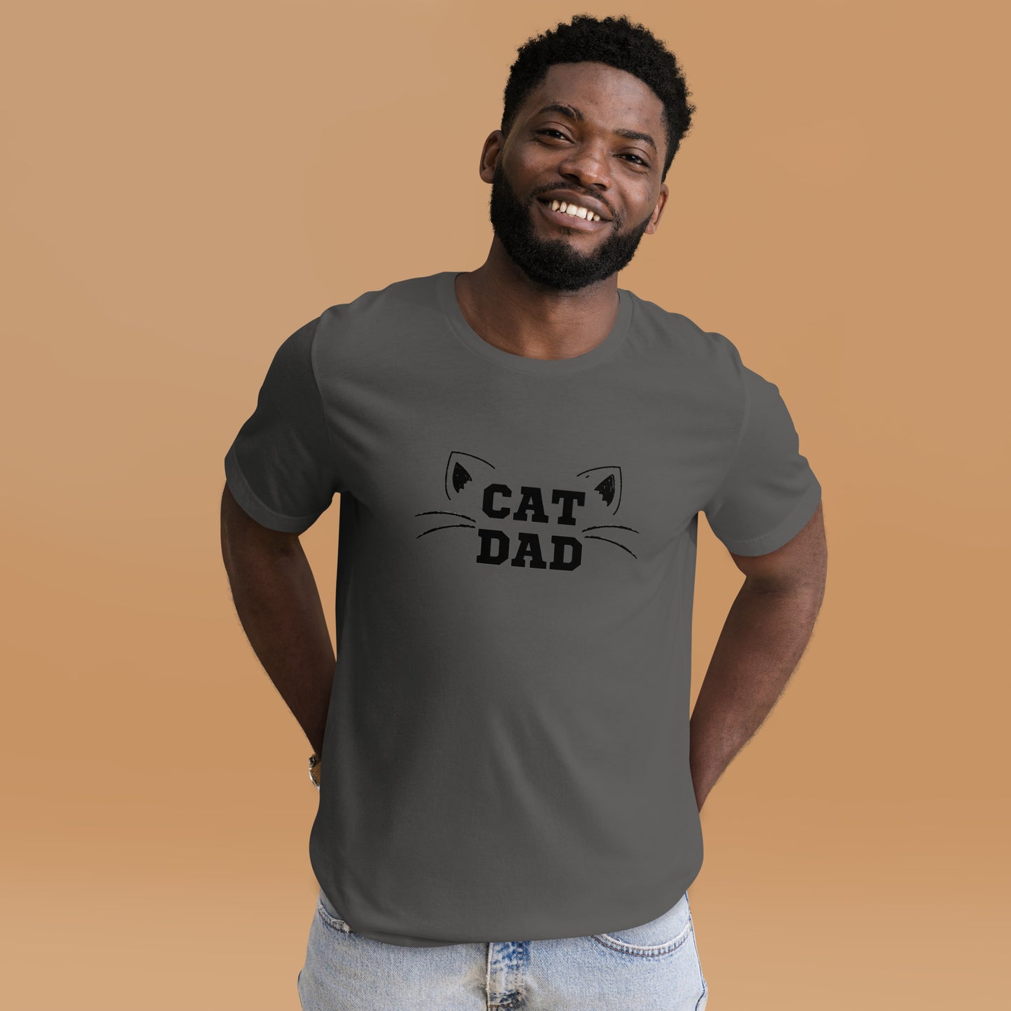 Cat Dad Tee - black print