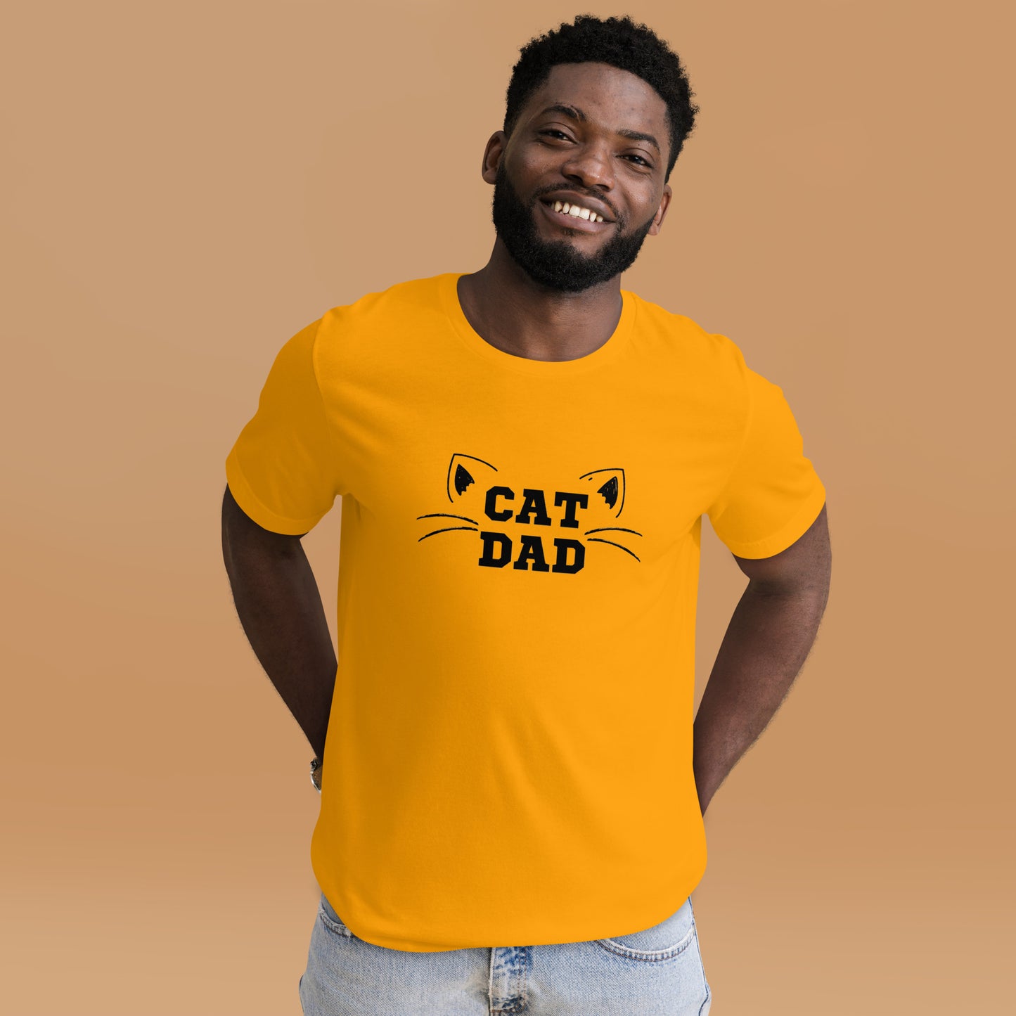 Cat Dad Tee - black print