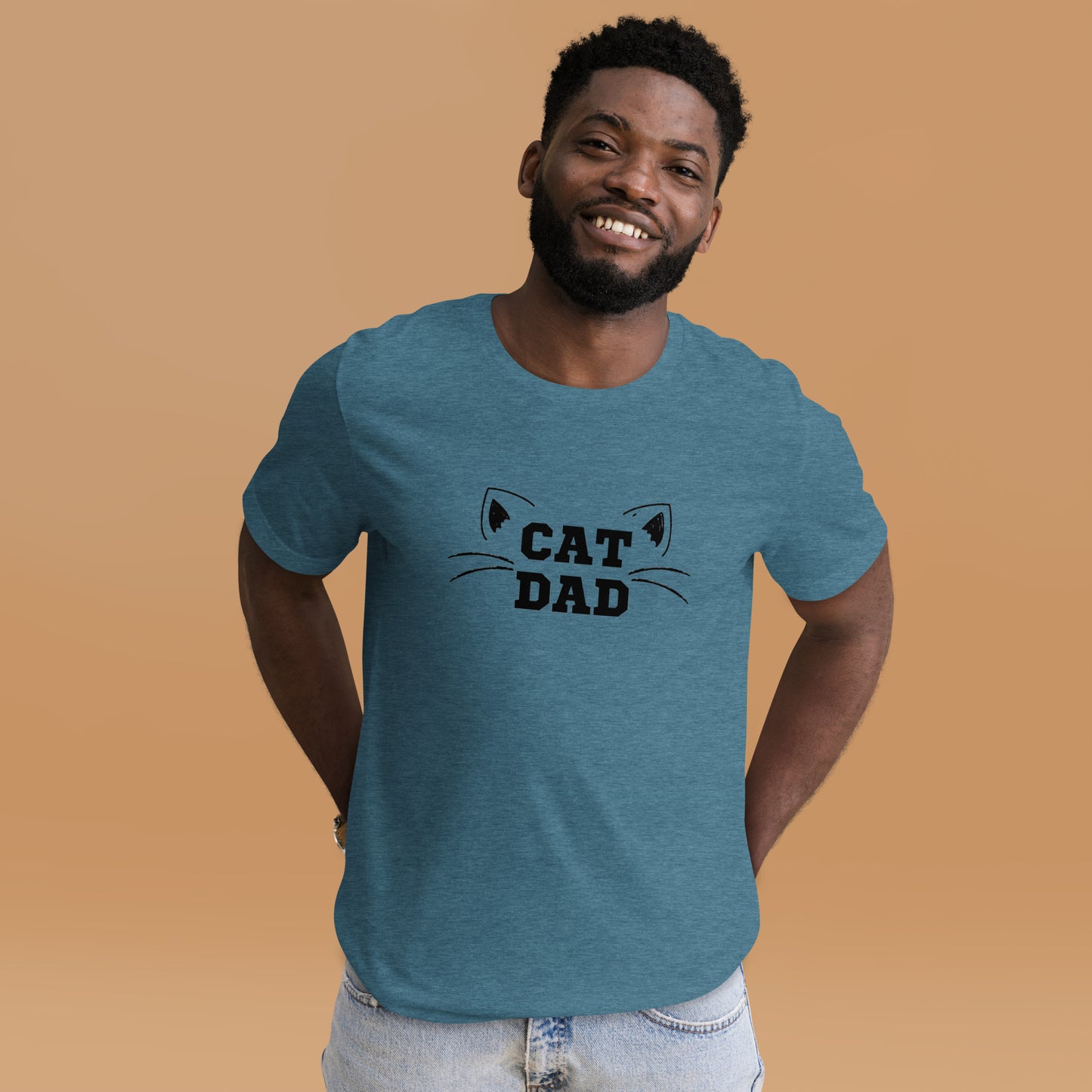 Cat Dad Tee - black print