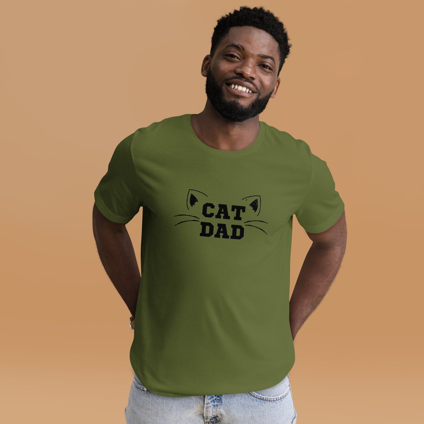 Cat Dad Tee - black print