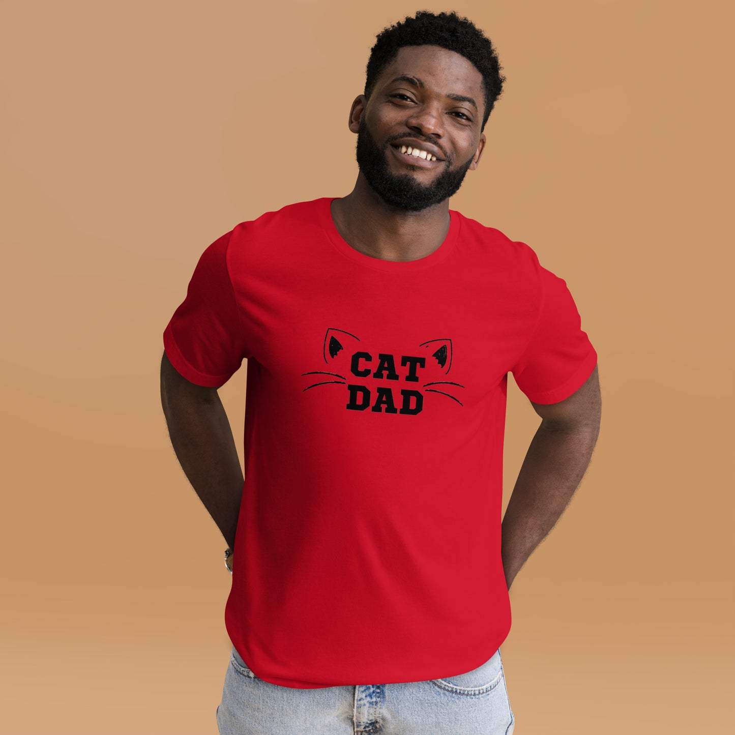 Cat Dad Tee - black print