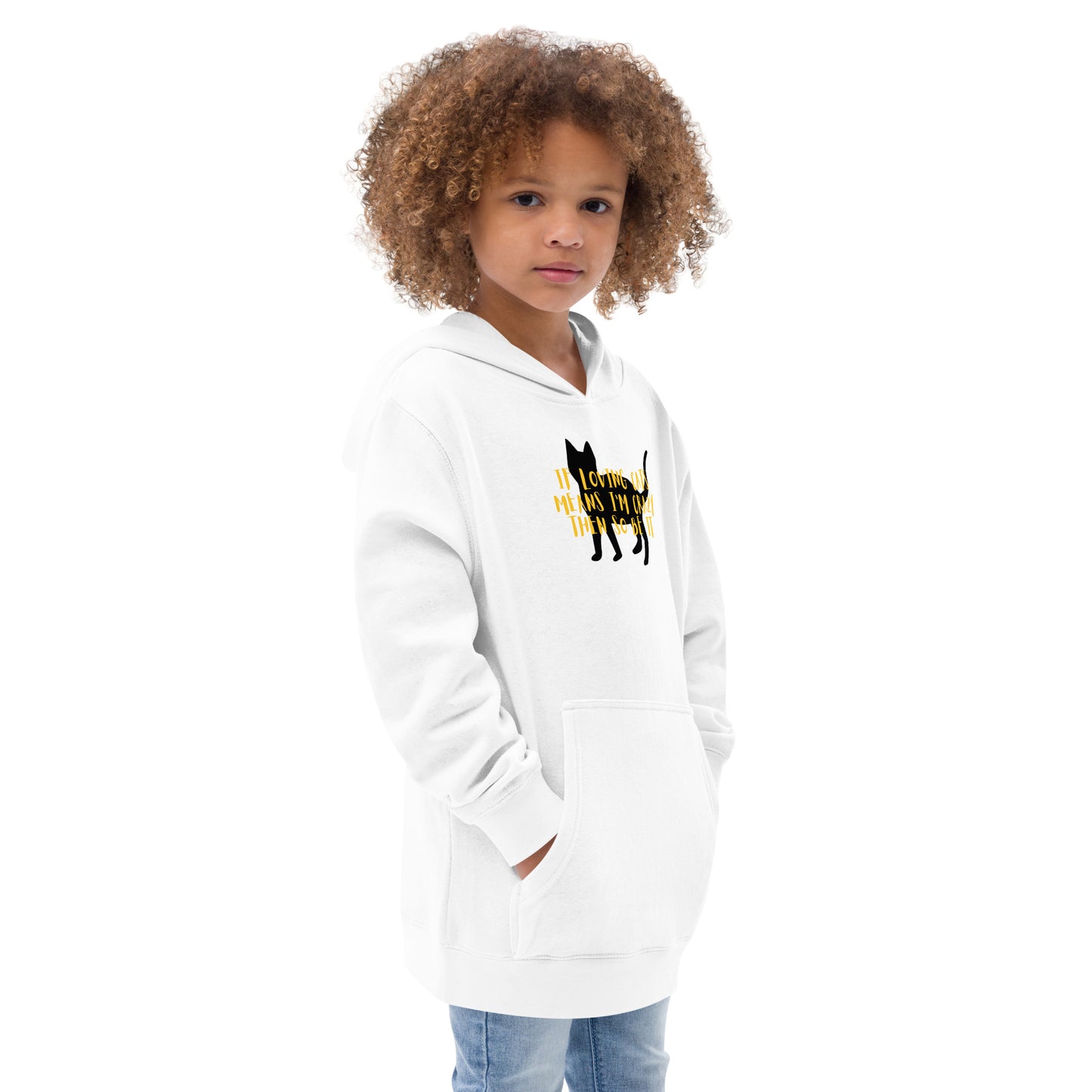 Crazy Cat Purrson Kids Hoodie