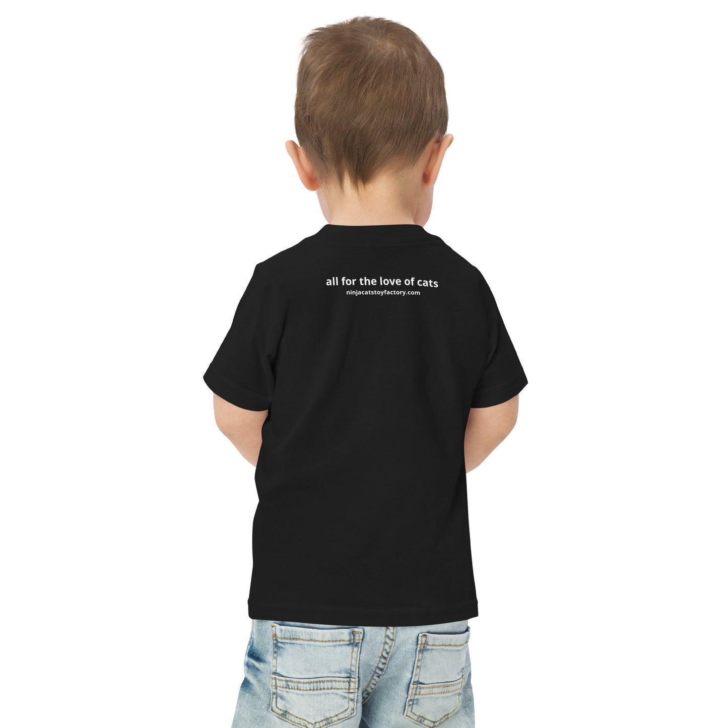 Peace Love Paws Toddler Tee - black