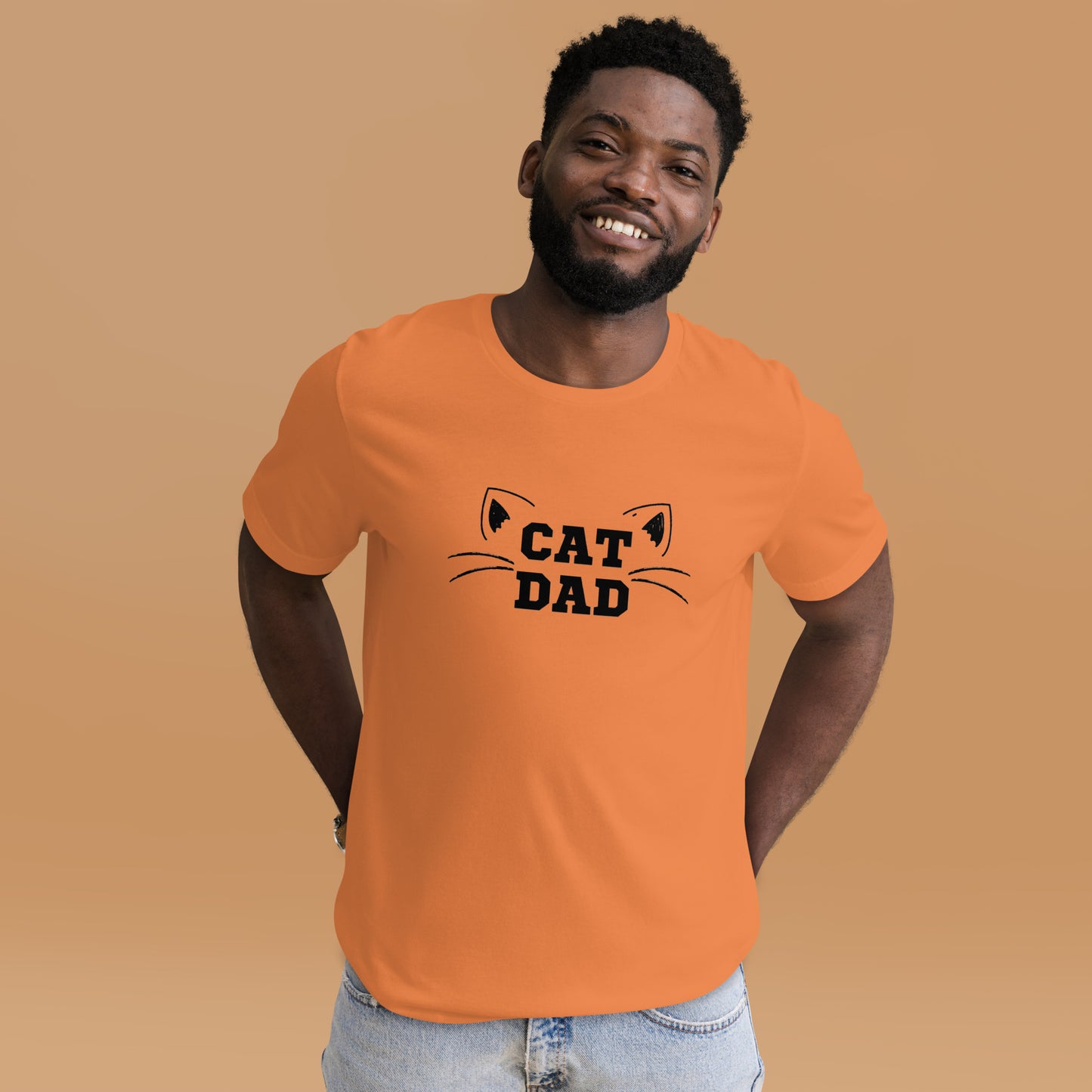 Cat Dad Tee - black print